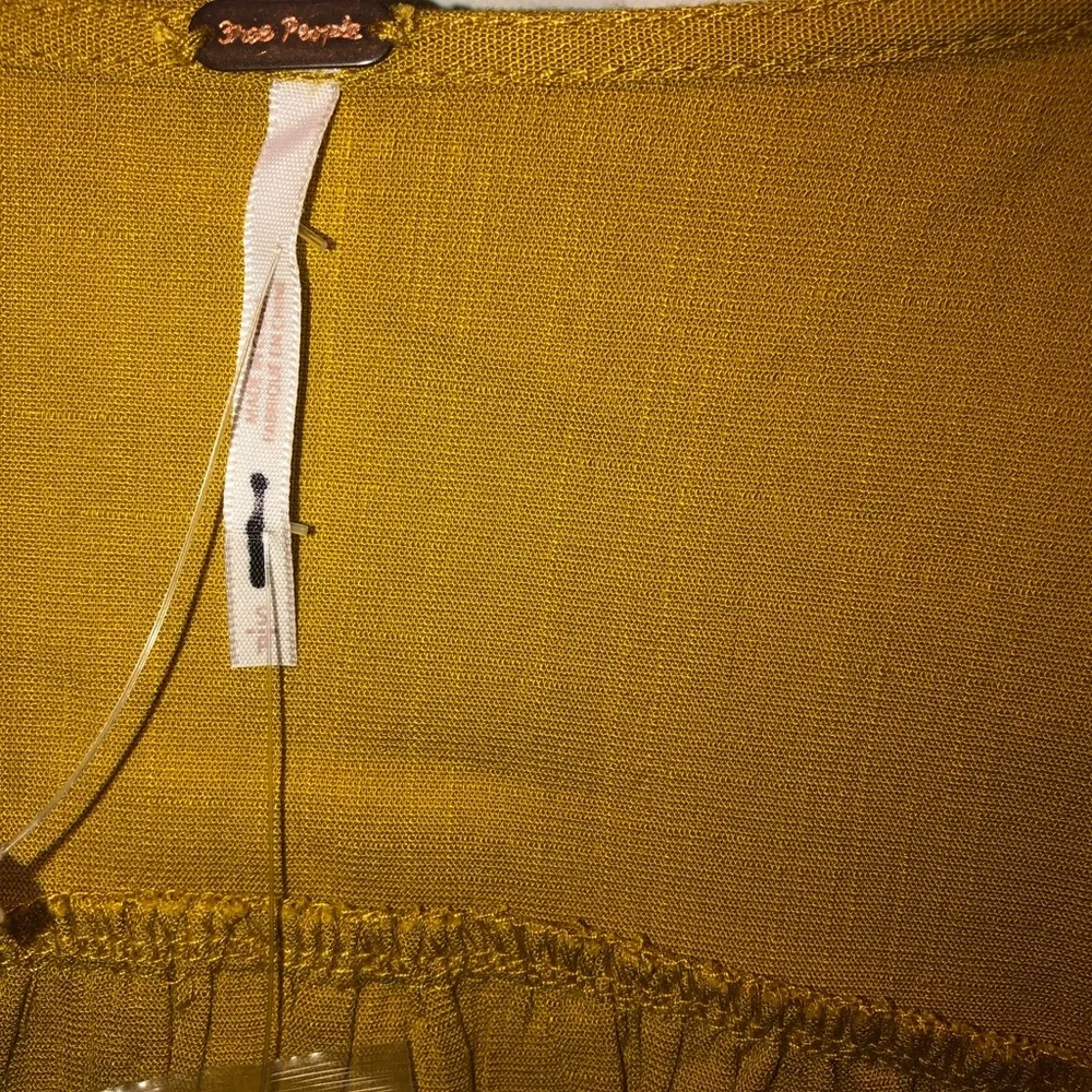 FP goldish yellow top w lace detailing